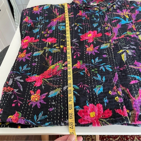 Anthropology Andersen & Lauth Poncho Vest Jacket Quilted OS Lagenlook Art Wear - Picture 6 of 11